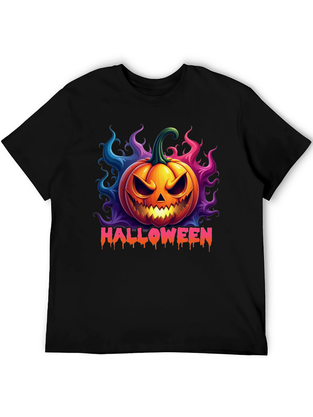 Halloween Pumpkin T-Shirt - Scary Jack O Lantern Design
