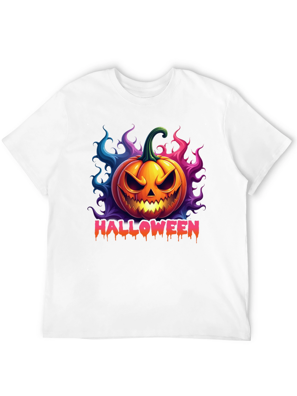 Halloween Pumpkin T-Shirt - Scary Jack O Lantern Design