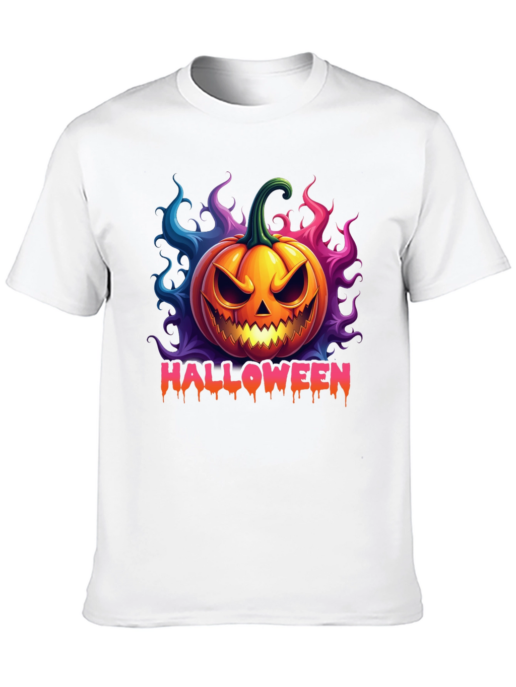 Halloween Pumpkin T-Shirt - Scary Jack O Lantern Design