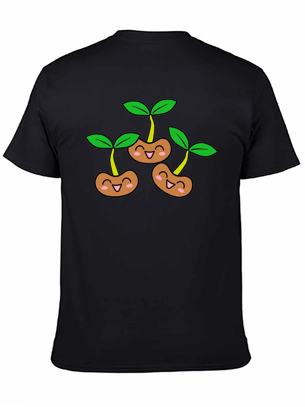 Cute Sprout Graphic T-Shirt - Black