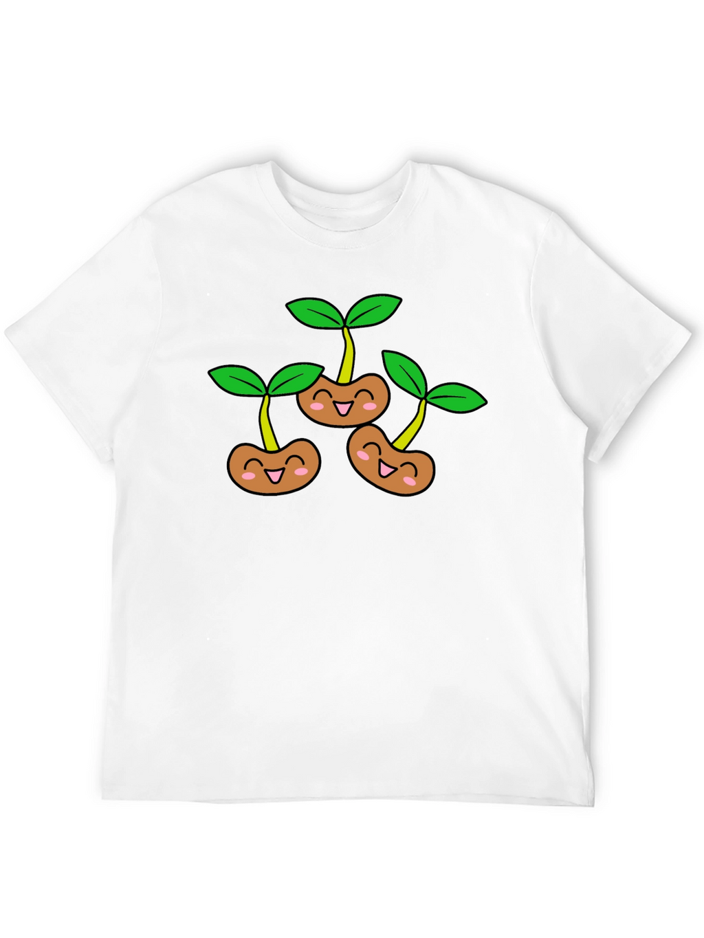 Cute Sprout Graphic T-Shirt - Black