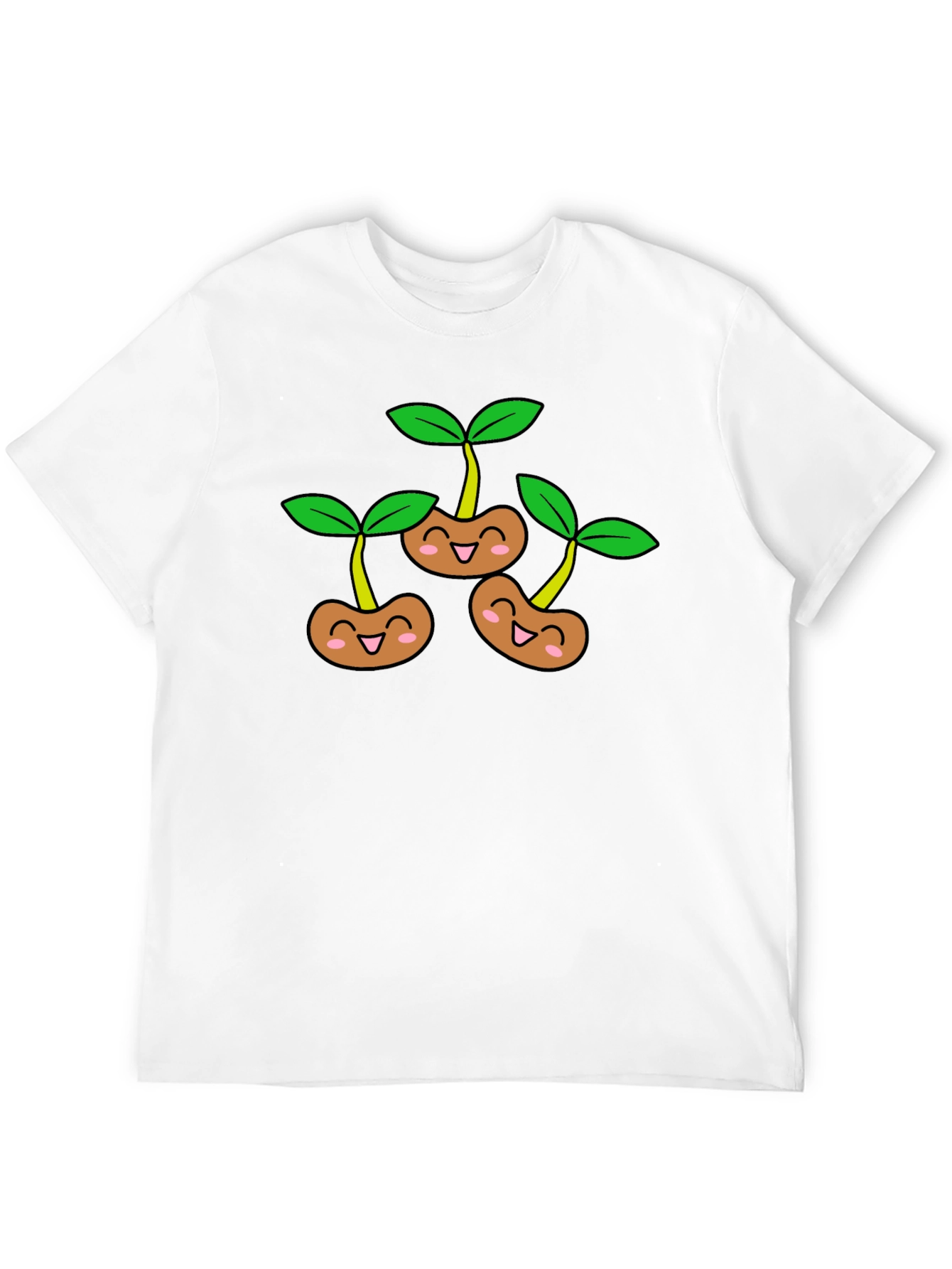 Cute Sprout Graphic T-Shirt - Black