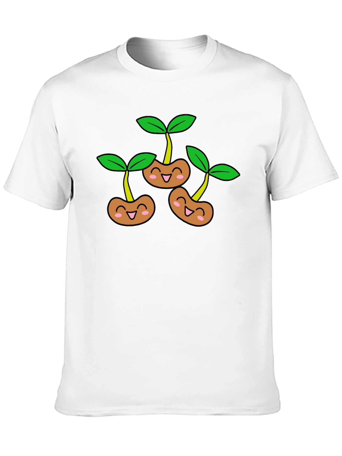 Cute Sprout Graphic T-Shirt - Black