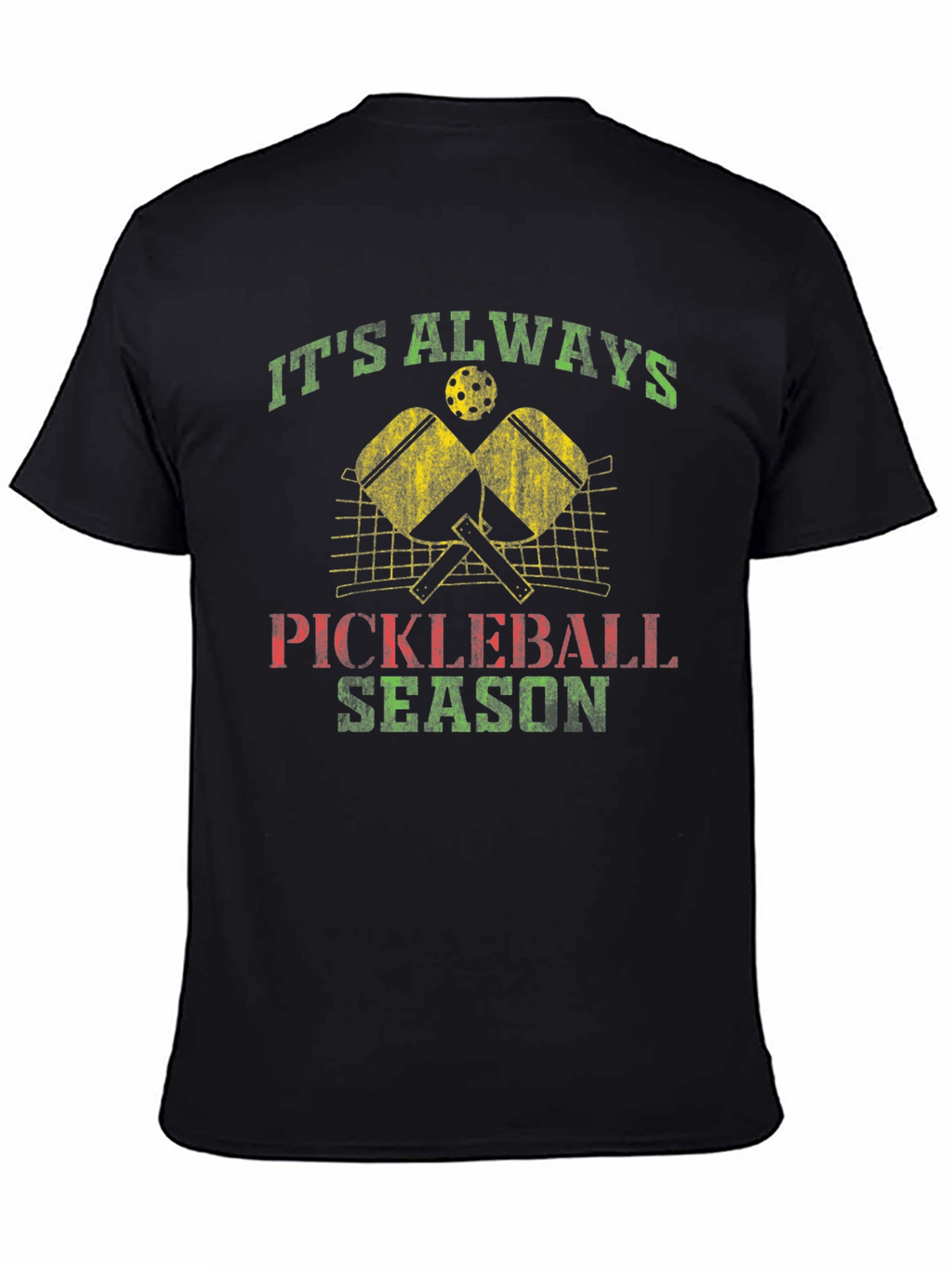 Its Always Pickleball Season Black T-Shirt