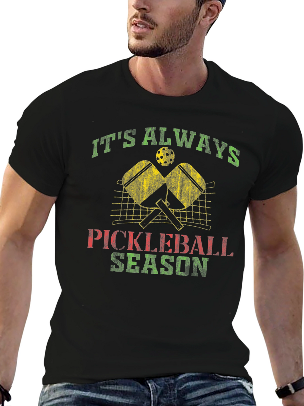 Its Always Pickleball Season Black T-Shirt