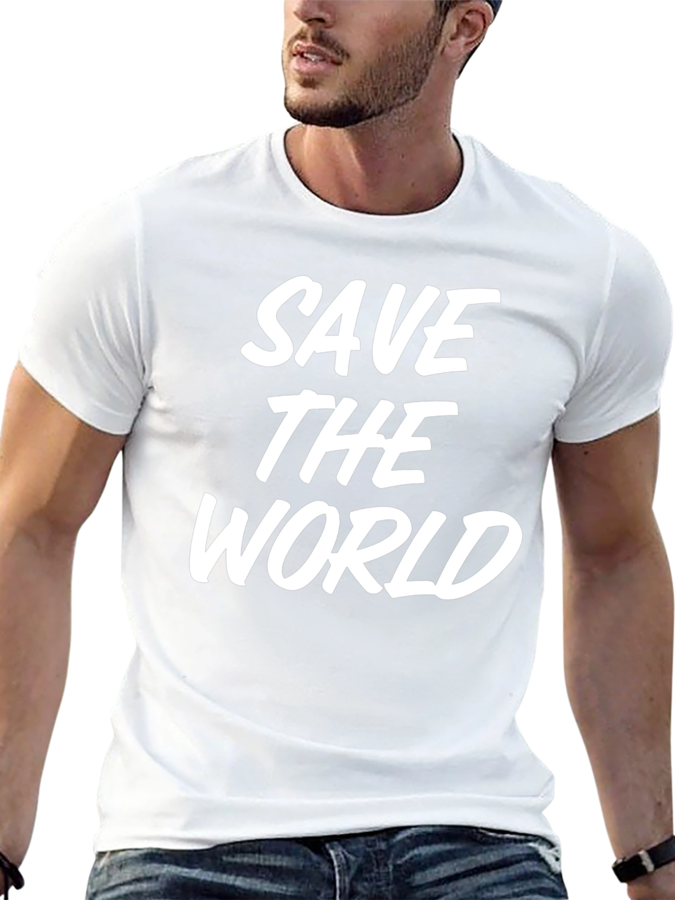 Save the World Graphic Tee - Black