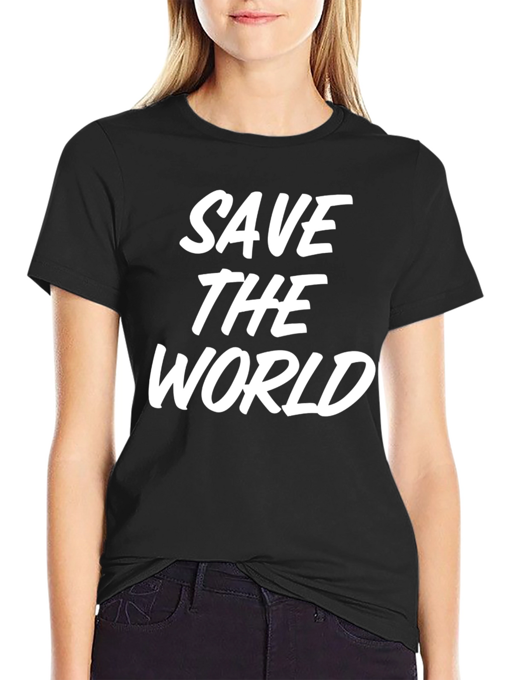 Save the World Graphic Tee - Black