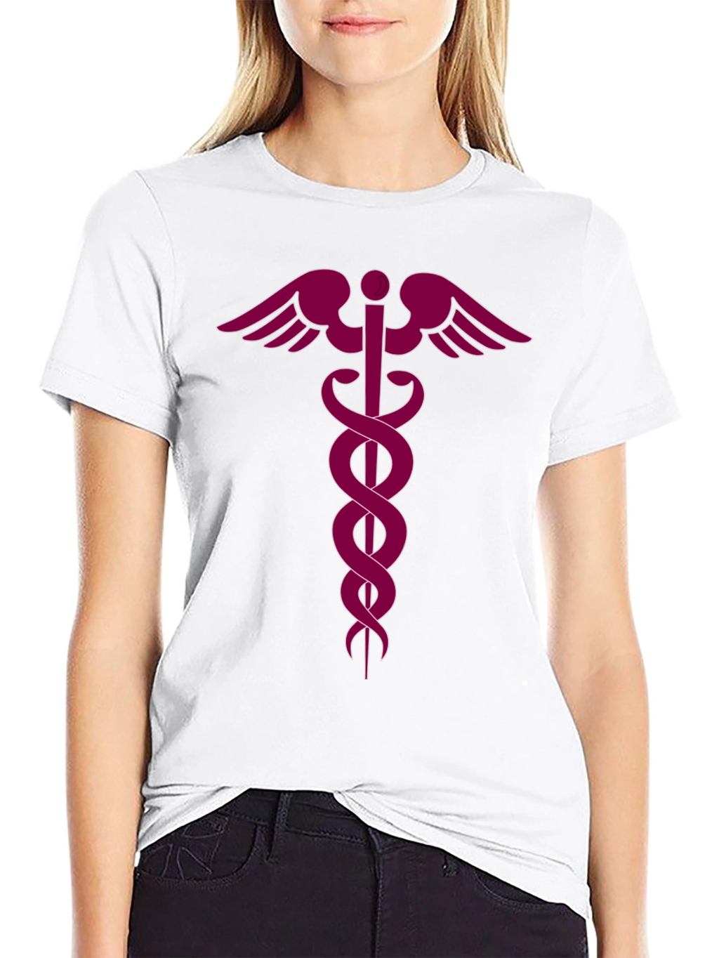 Medical Caduceus Black T-Shirt