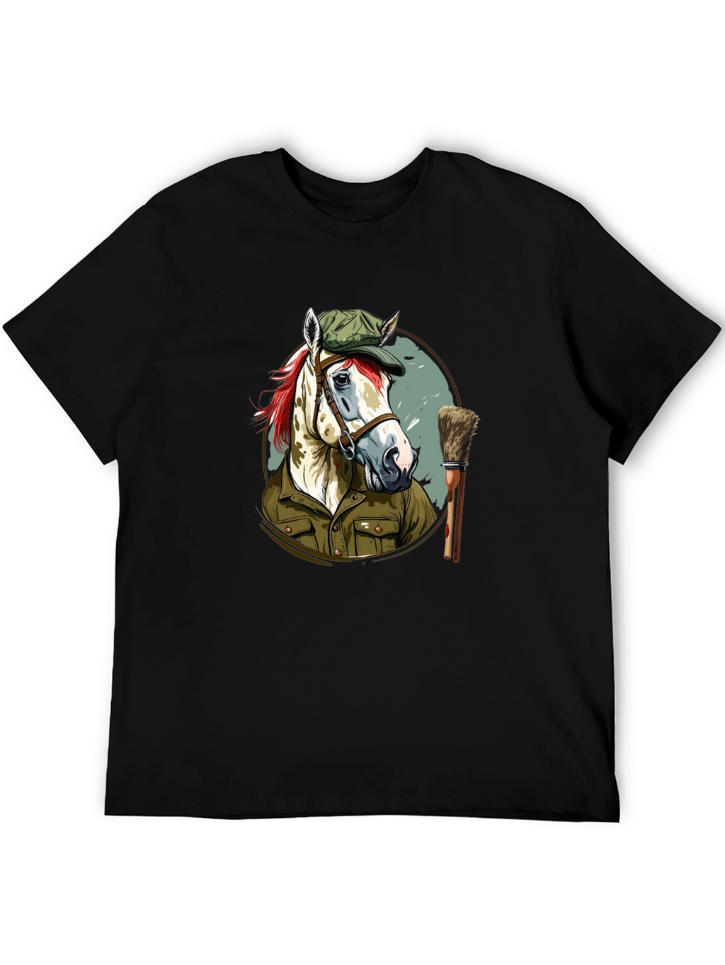 Horse Painter T-Shirt Novelty Animal Tee