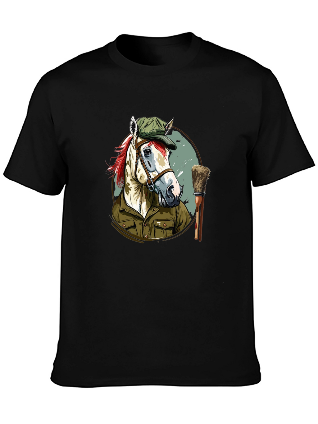 Horse Painter T-Shirt Novelty Animal Tee