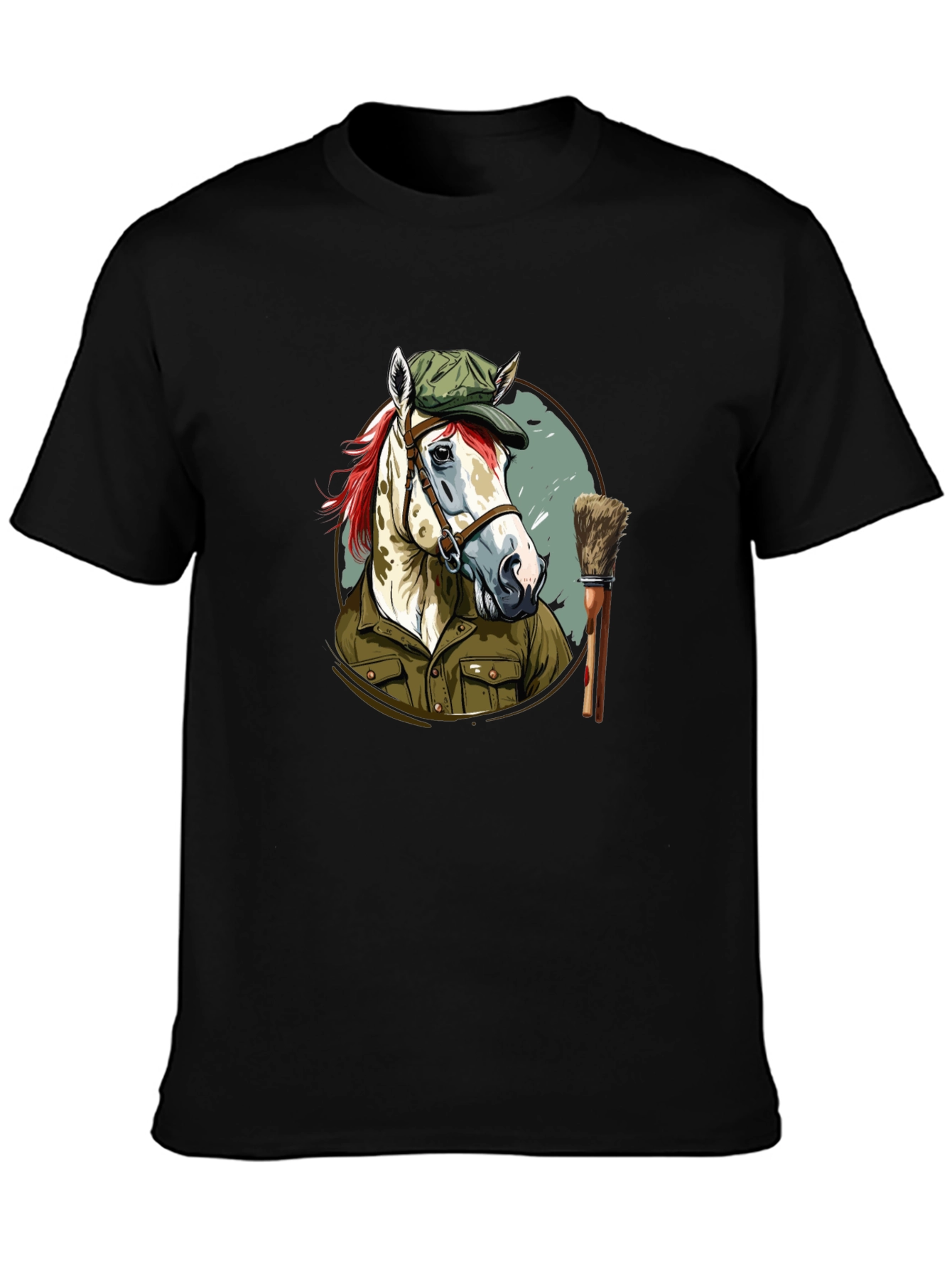 Horse Painter T-Shirt Novelty Animal Tee
