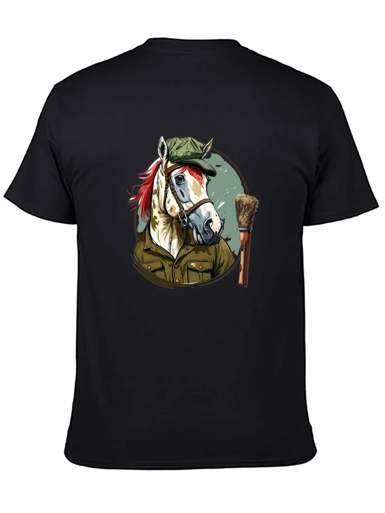 Horse Painter T-Shirt Novelty Animal Tee