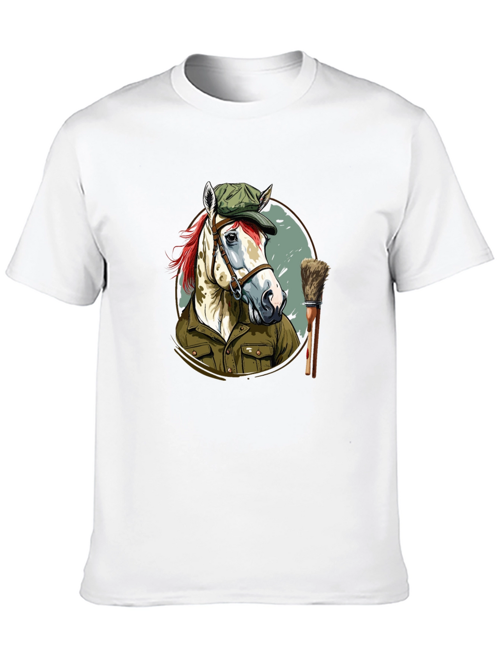 Horse Painter T-Shirt Novelty Animal Tee