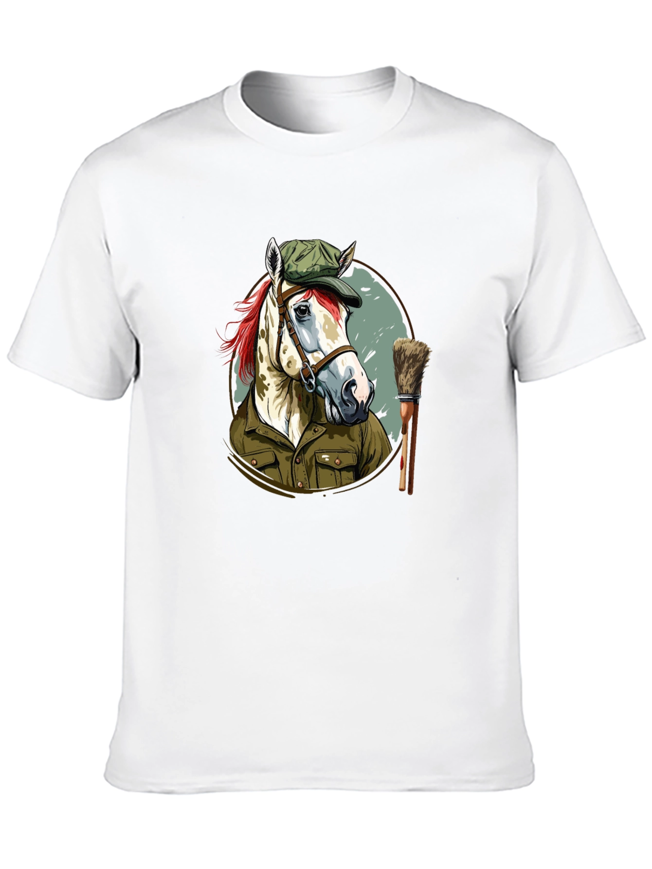 Horse Painter T-Shirt Novelty Animal Tee