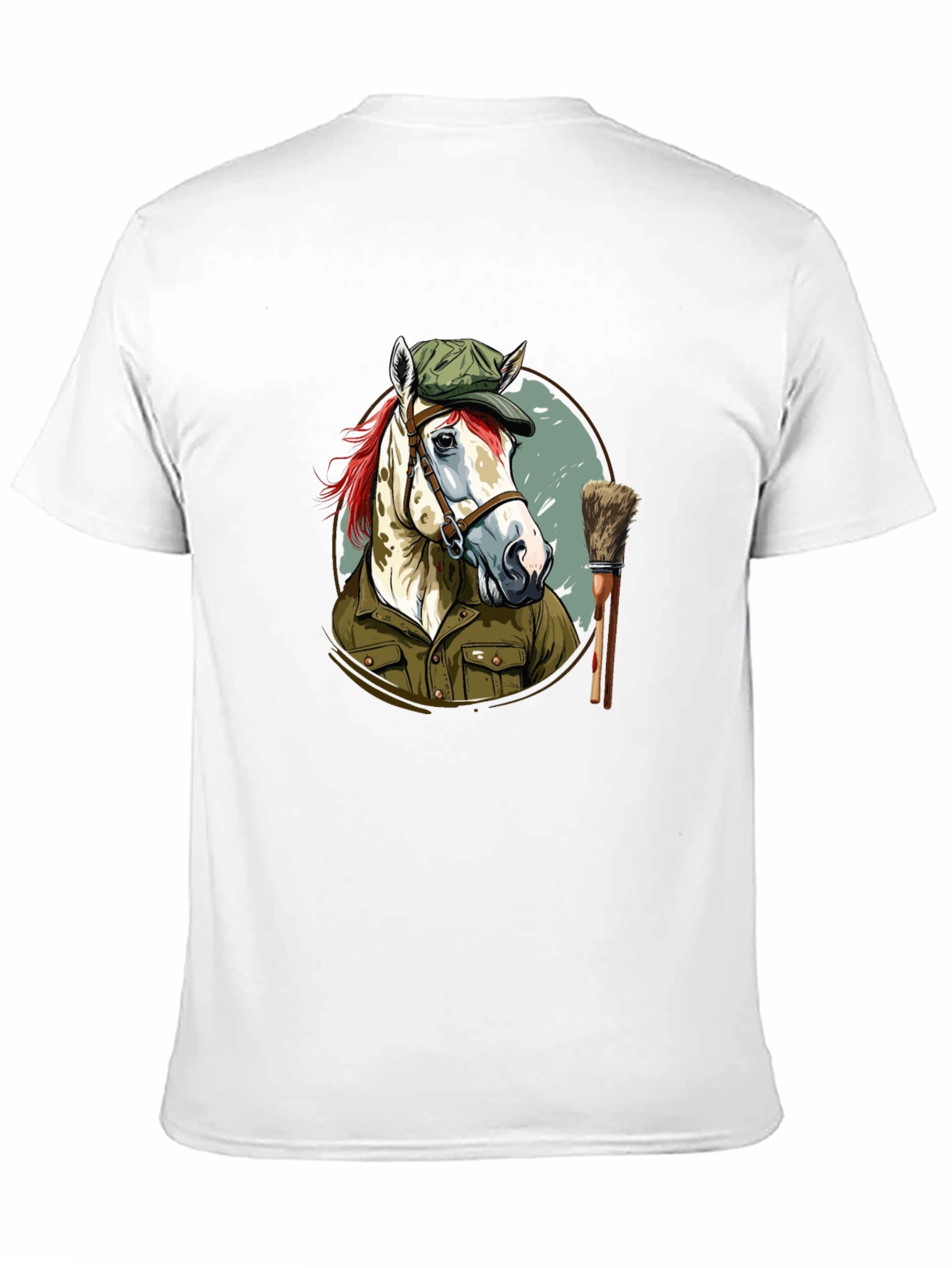 Horse Painter T-Shirt Novelty Animal Tee