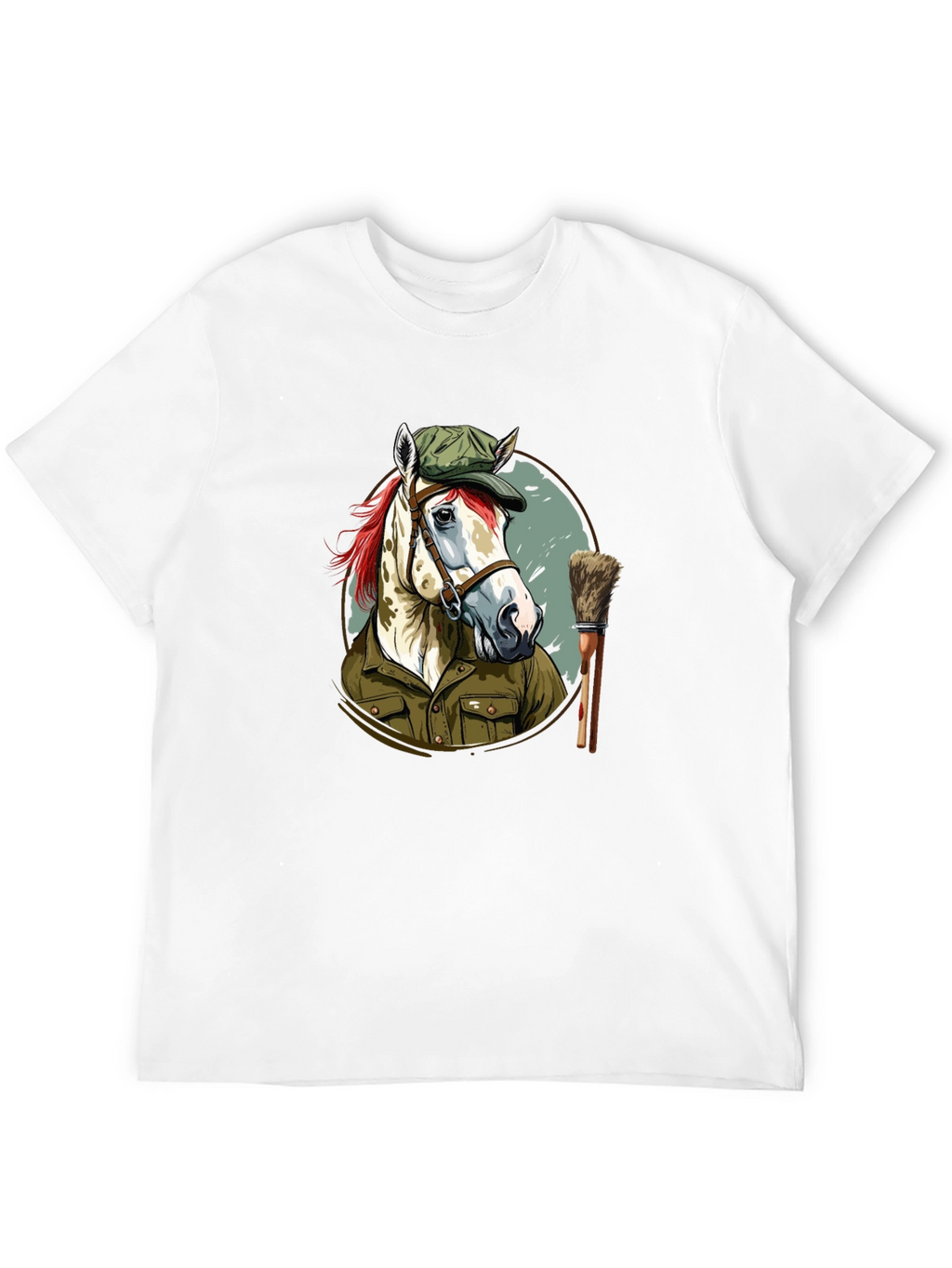Horse Painter T-Shirt Novelty Animal Tee