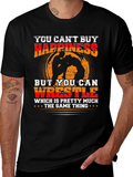 Wrestling Happiness Graphic T-Shirt