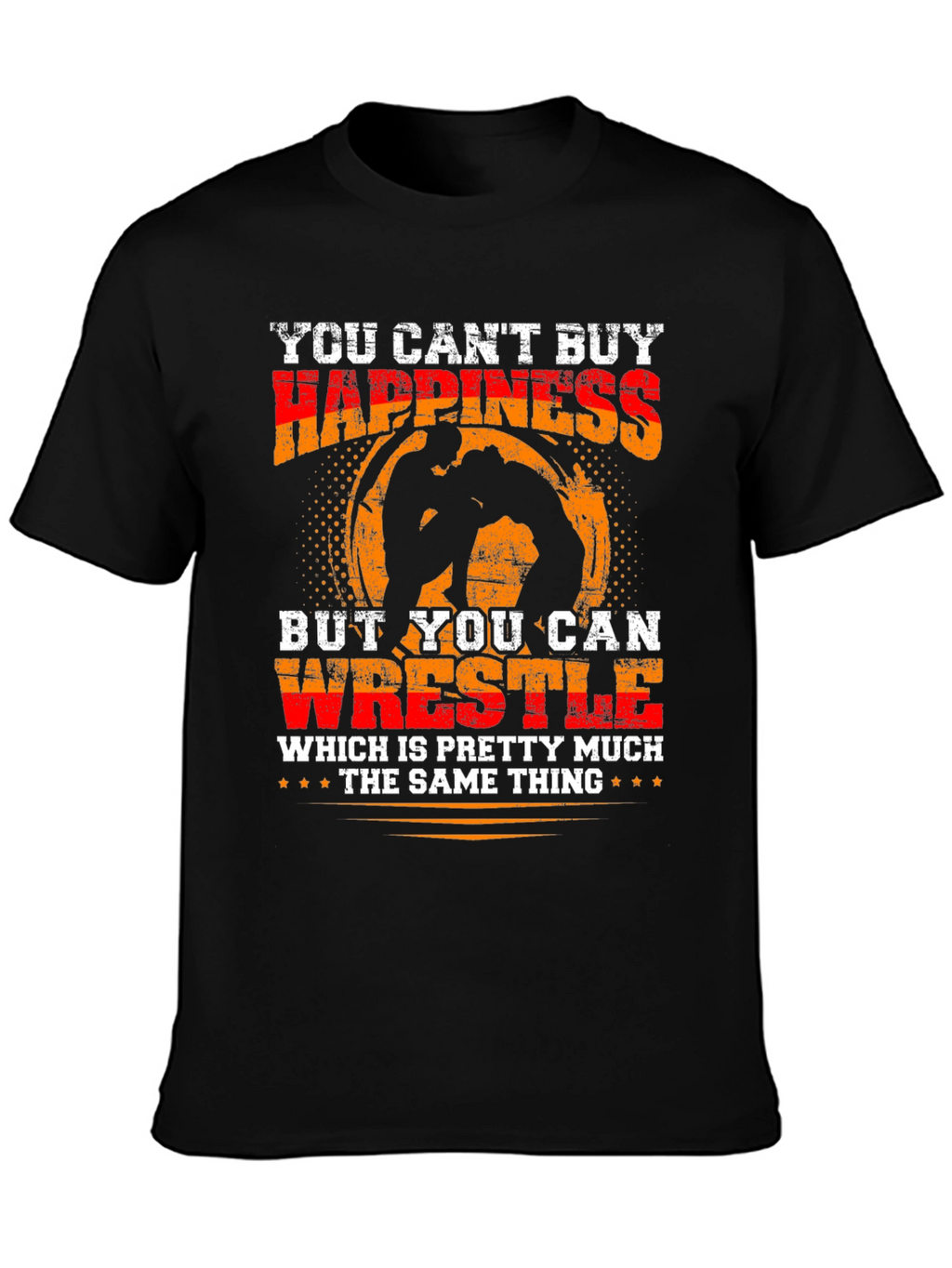 Wrestling Happiness Graphic T-Shirt
