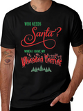 Who Needs Santa Wheaten Terrier Black T-Shirt