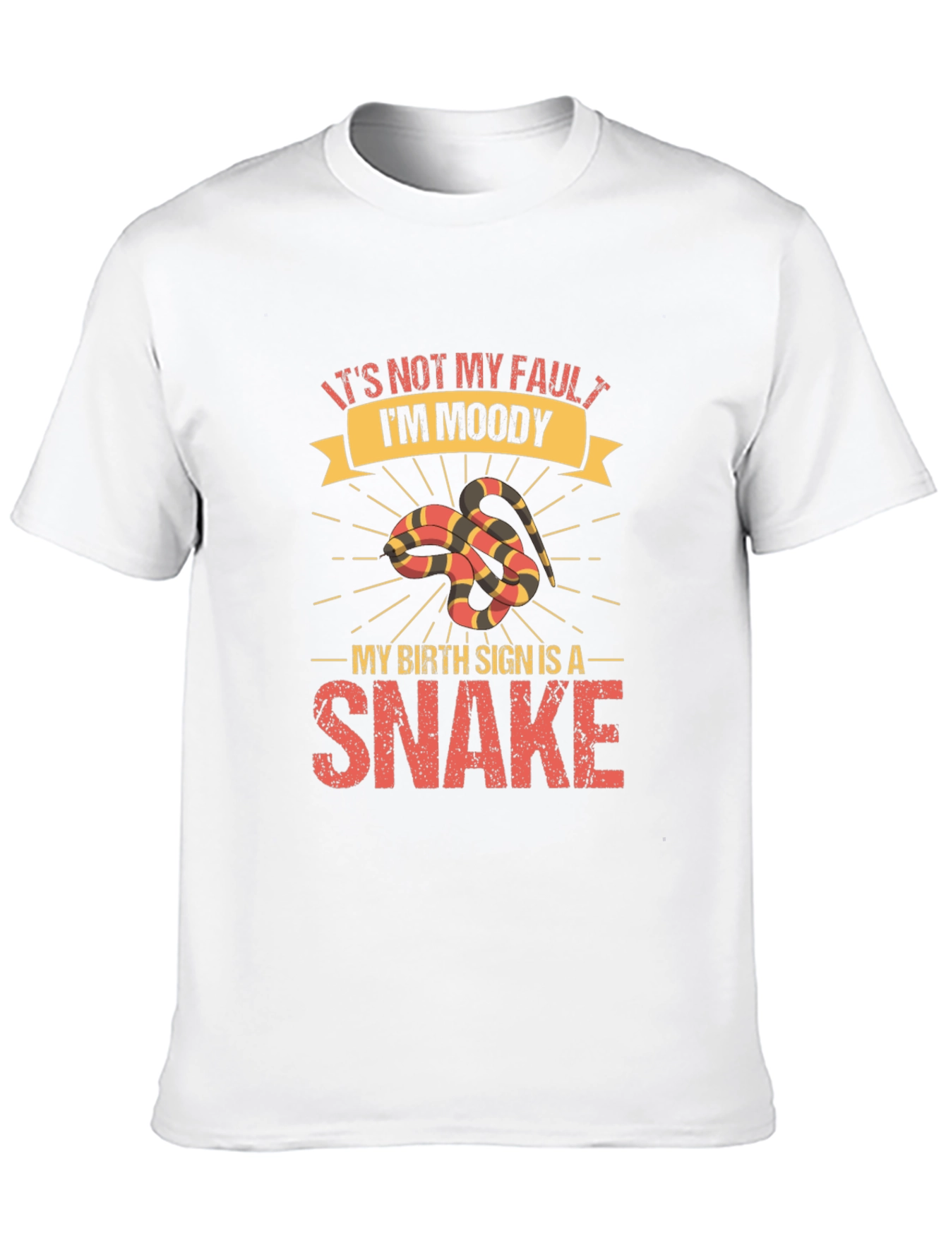 Moody Snake Zodiac T-Shirt - Unique Graphic Tee