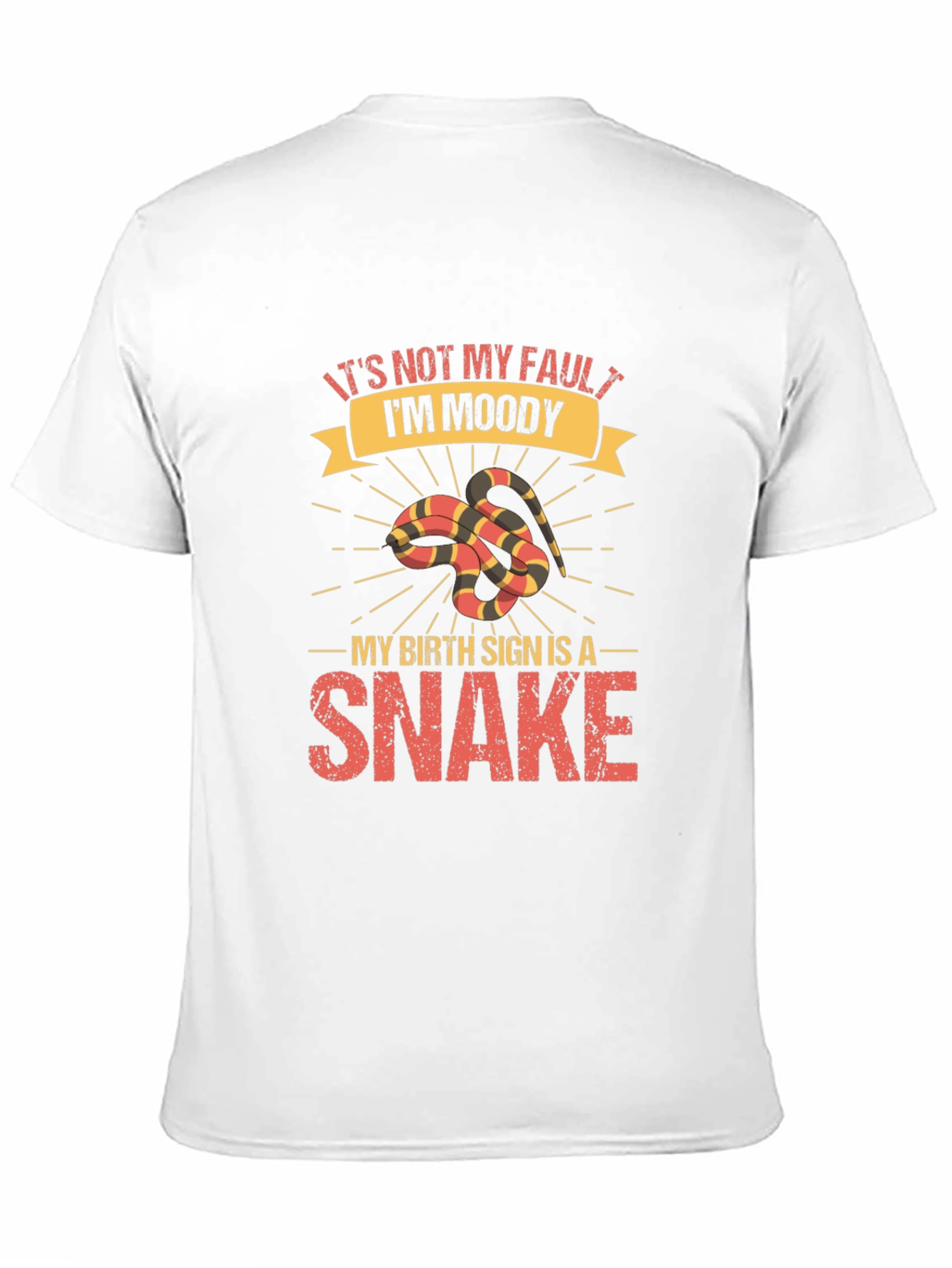 Moody Snake Zodiac T-Shirt - Unique Graphic Tee