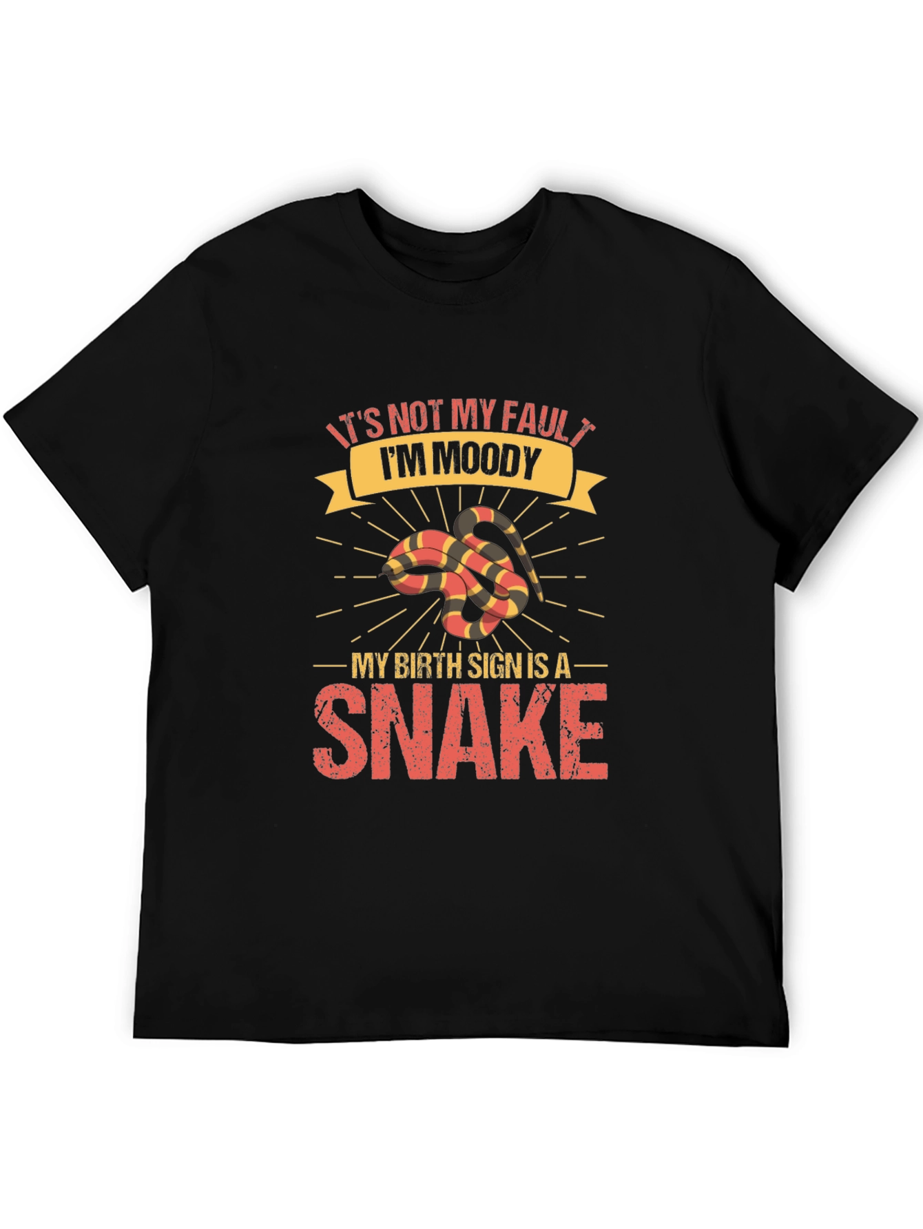 Moody Snake Zodiac T-Shirt - Unique Graphic Tee