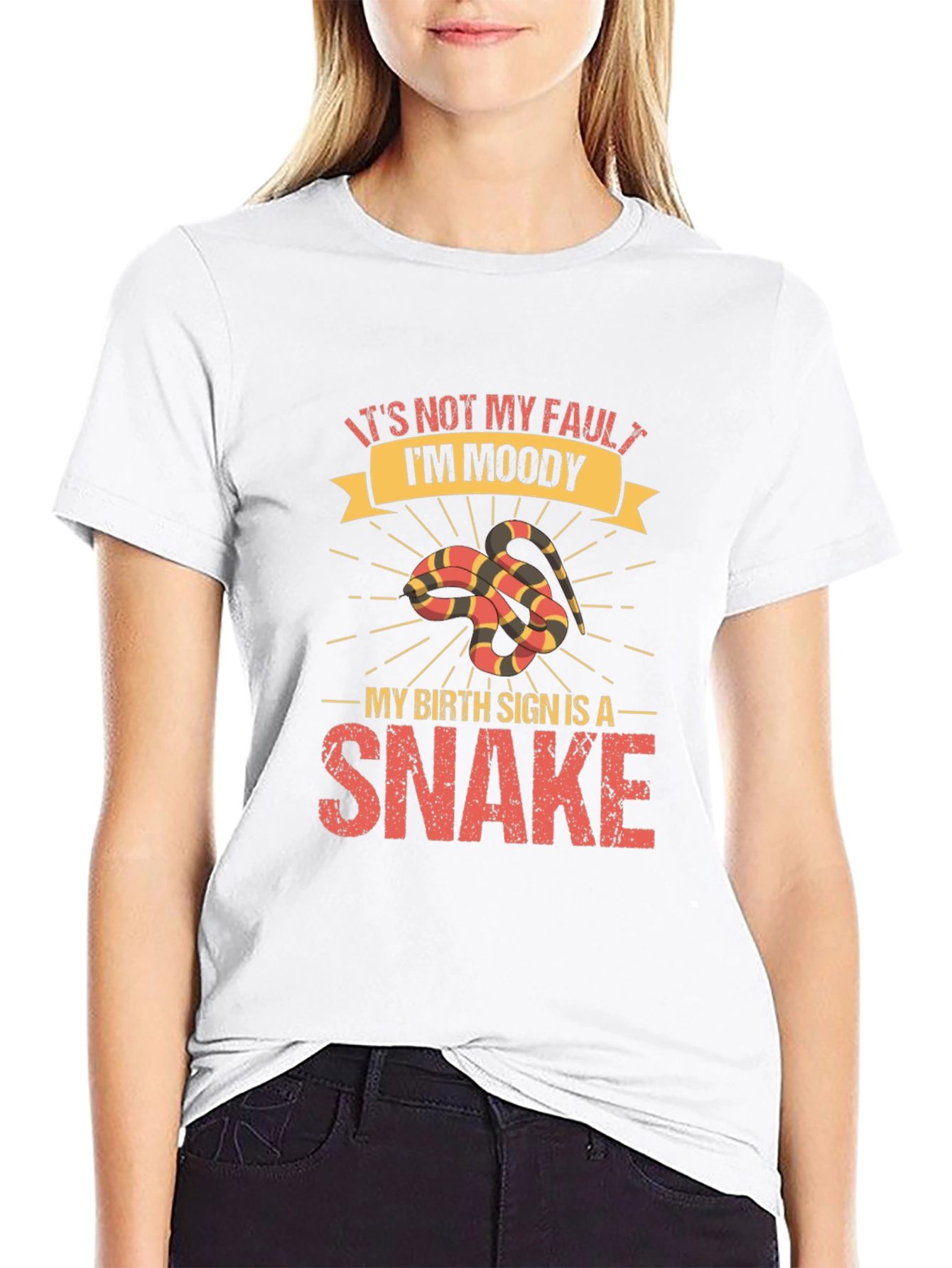 Moody Snake Zodiac T-Shirt - Unique Graphic Tee