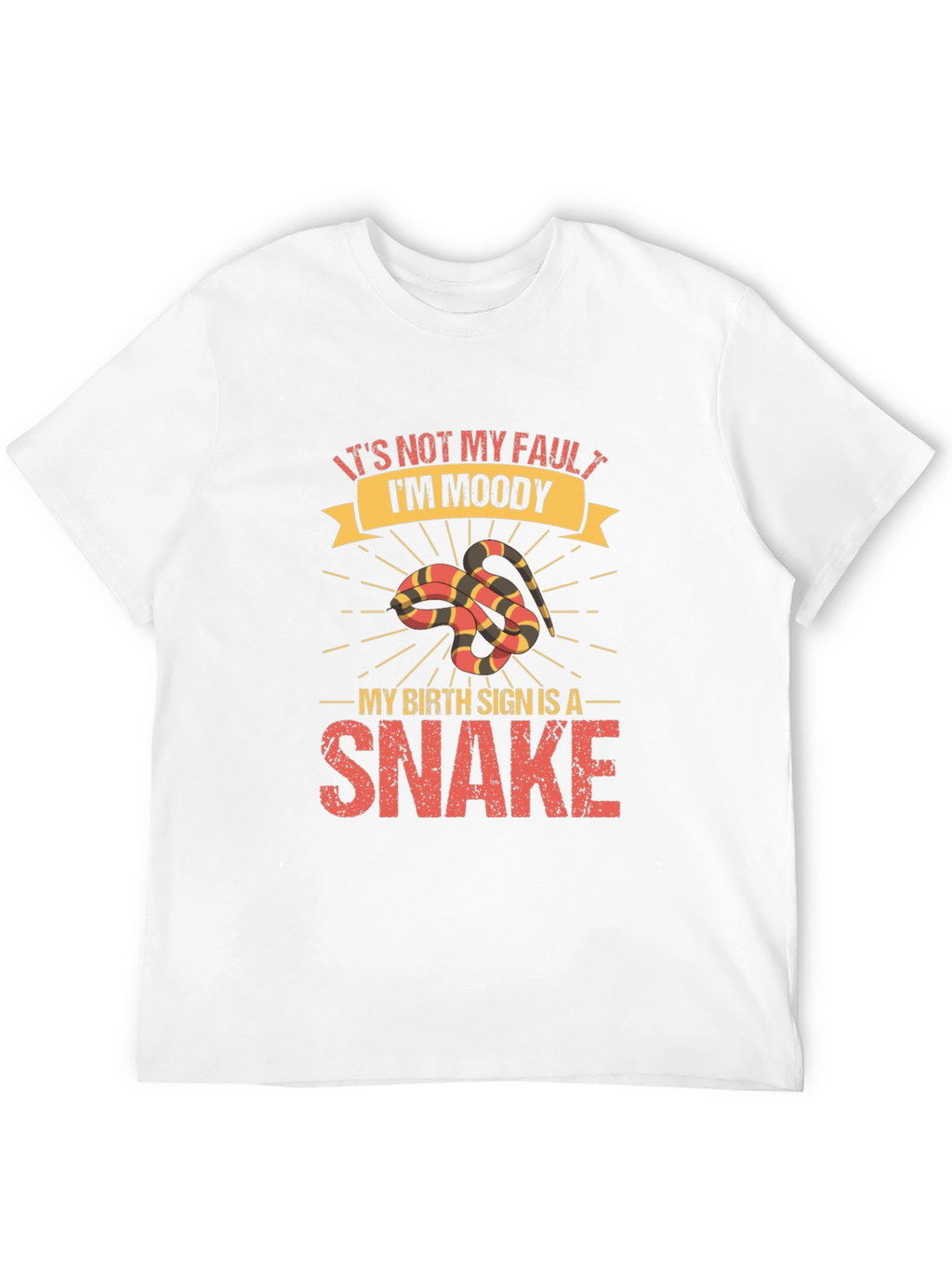 Moody Snake Zodiac T-Shirt - Unique Graphic Tee