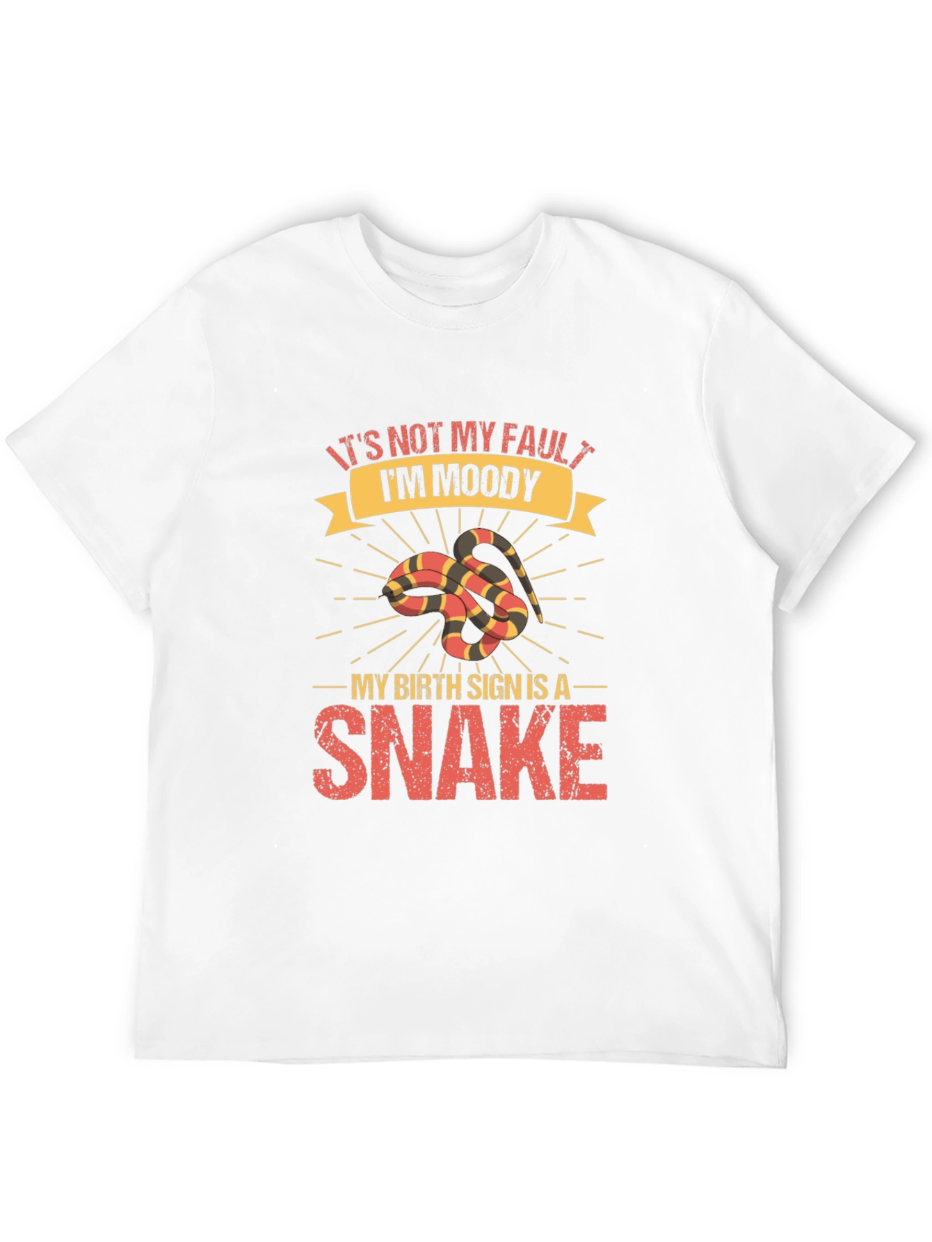 Moody Snake Zodiac T-Shirt - Unique Graphic Tee