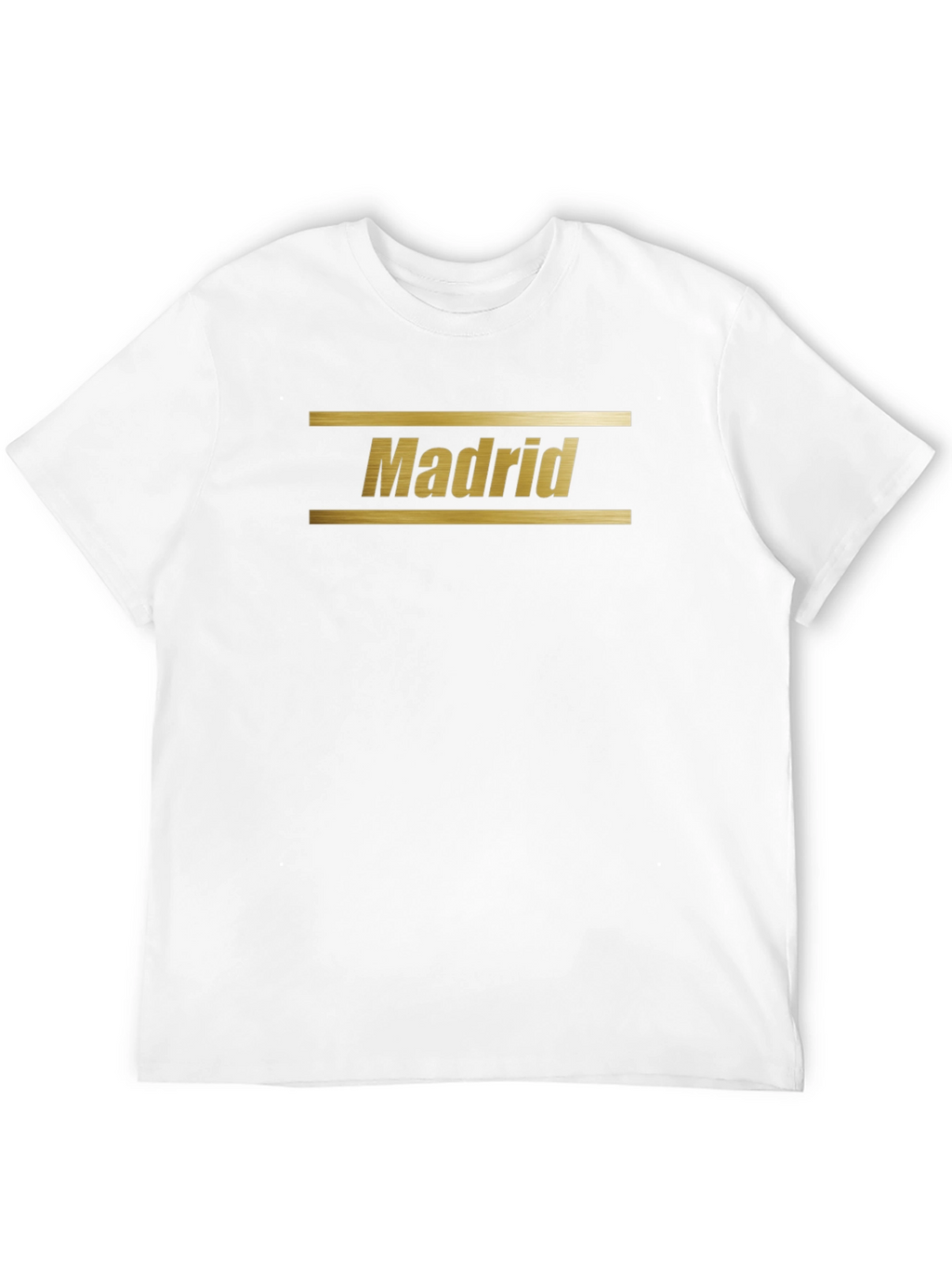 Madrid Graphic Tee - Gold Lettering Black Shirt