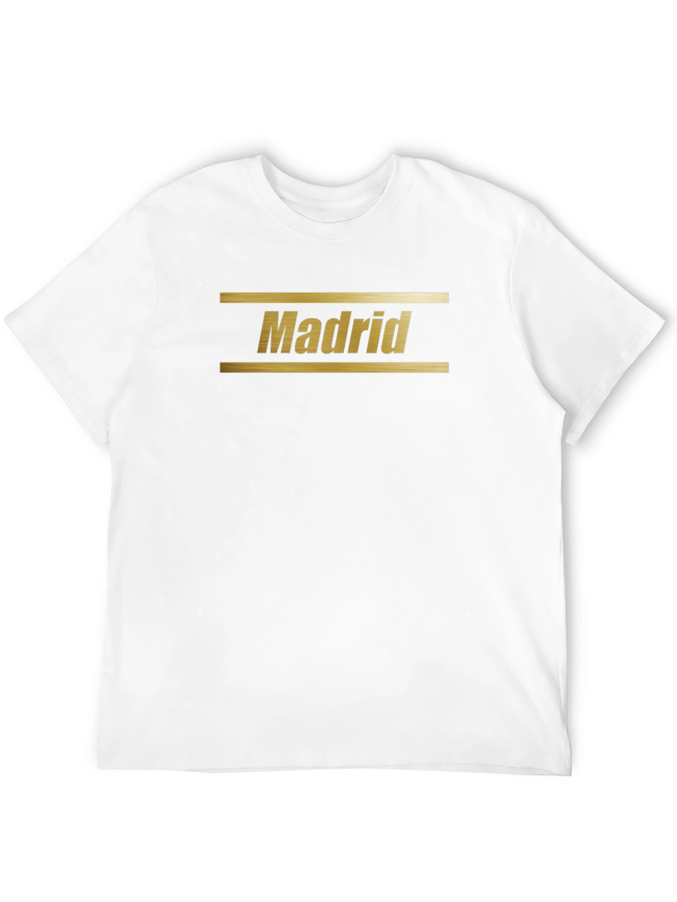 Madrid Graphic Tee - Gold Lettering Black Shirt