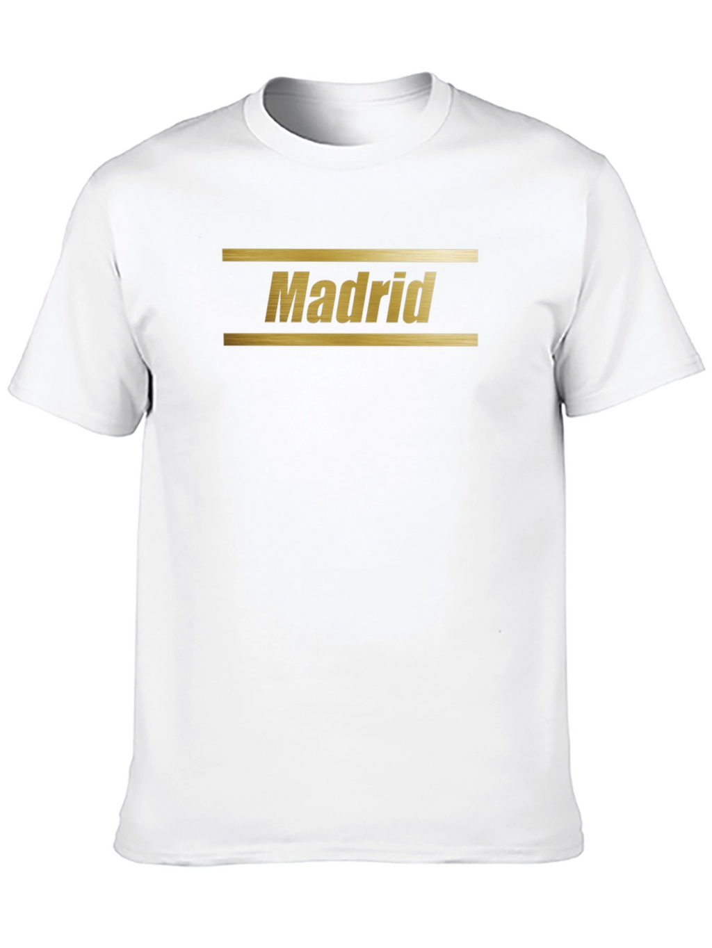 Madrid Graphic Tee - Gold Lettering Black Shirt