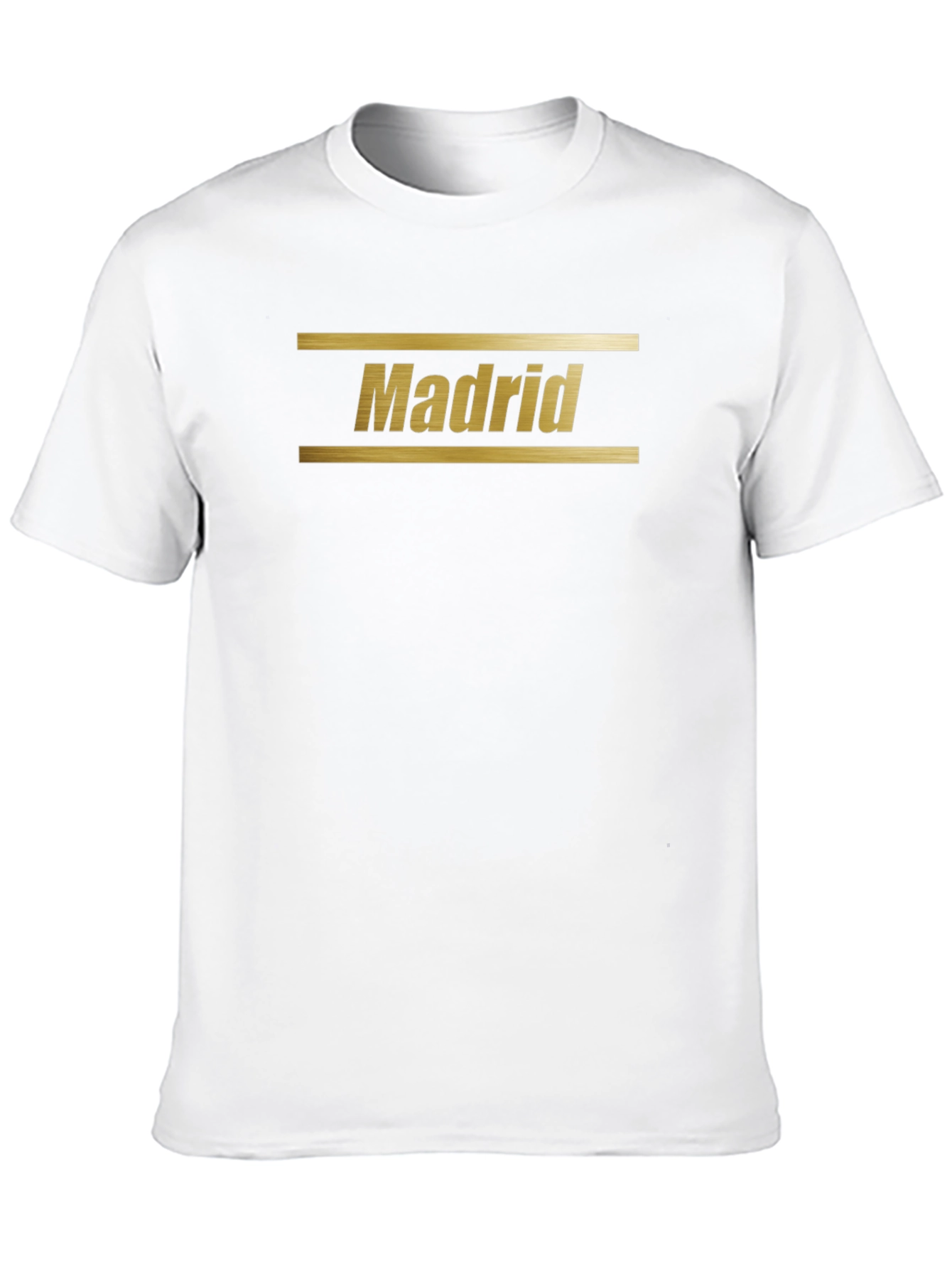 Madrid Graphic Tee - Gold Lettering Black Shirt