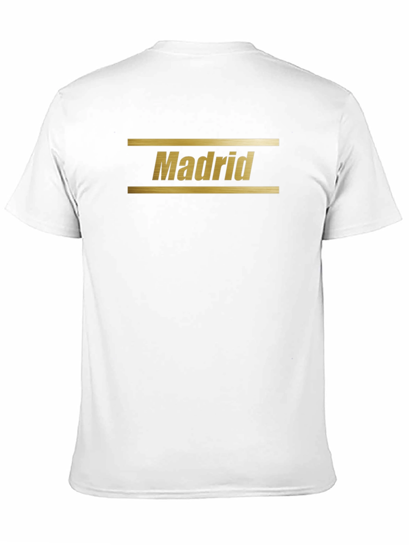 Madrid Graphic Tee - Gold Lettering Black Shirt