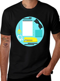 Stationery Circle Graphic Tee - Black