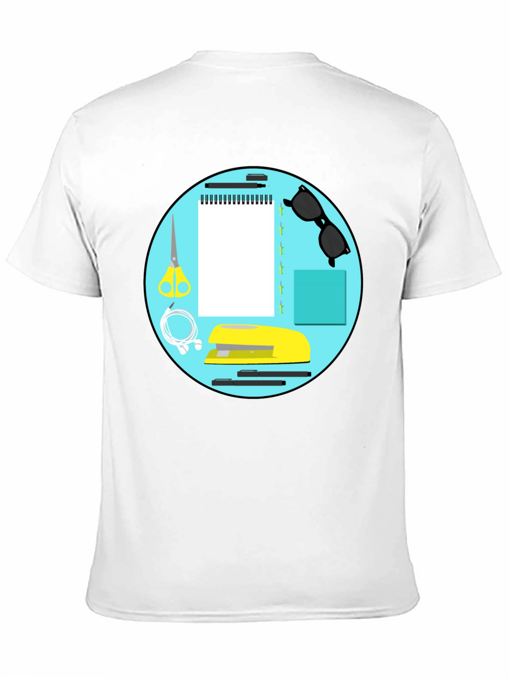 Stationery Circle Graphic Tee - Black