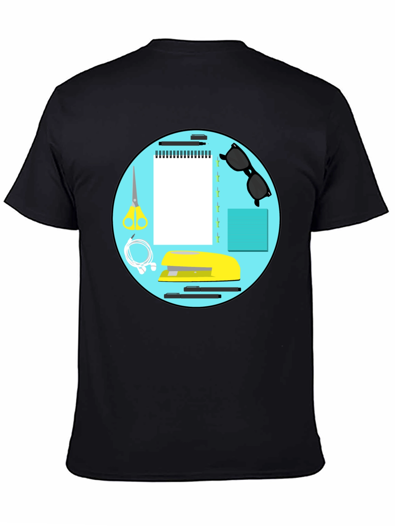 Stationery Circle Graphic Tee - Black