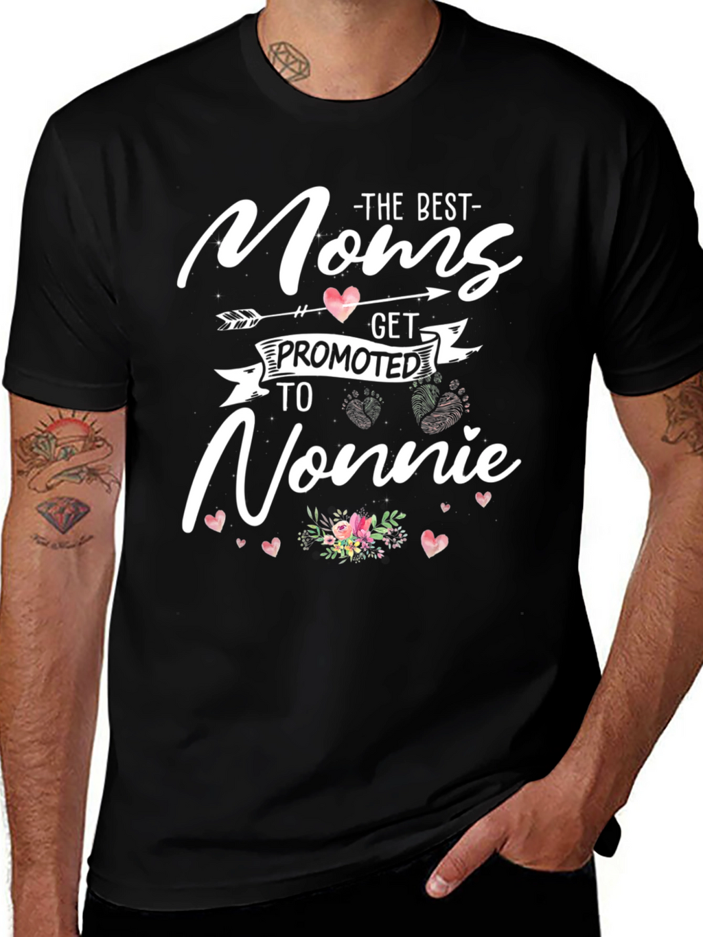 Moms Get Promoted to Nonnie Graphic T-Shirt