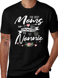Moms Get Promoted to Nonnie Graphic T-Shirt