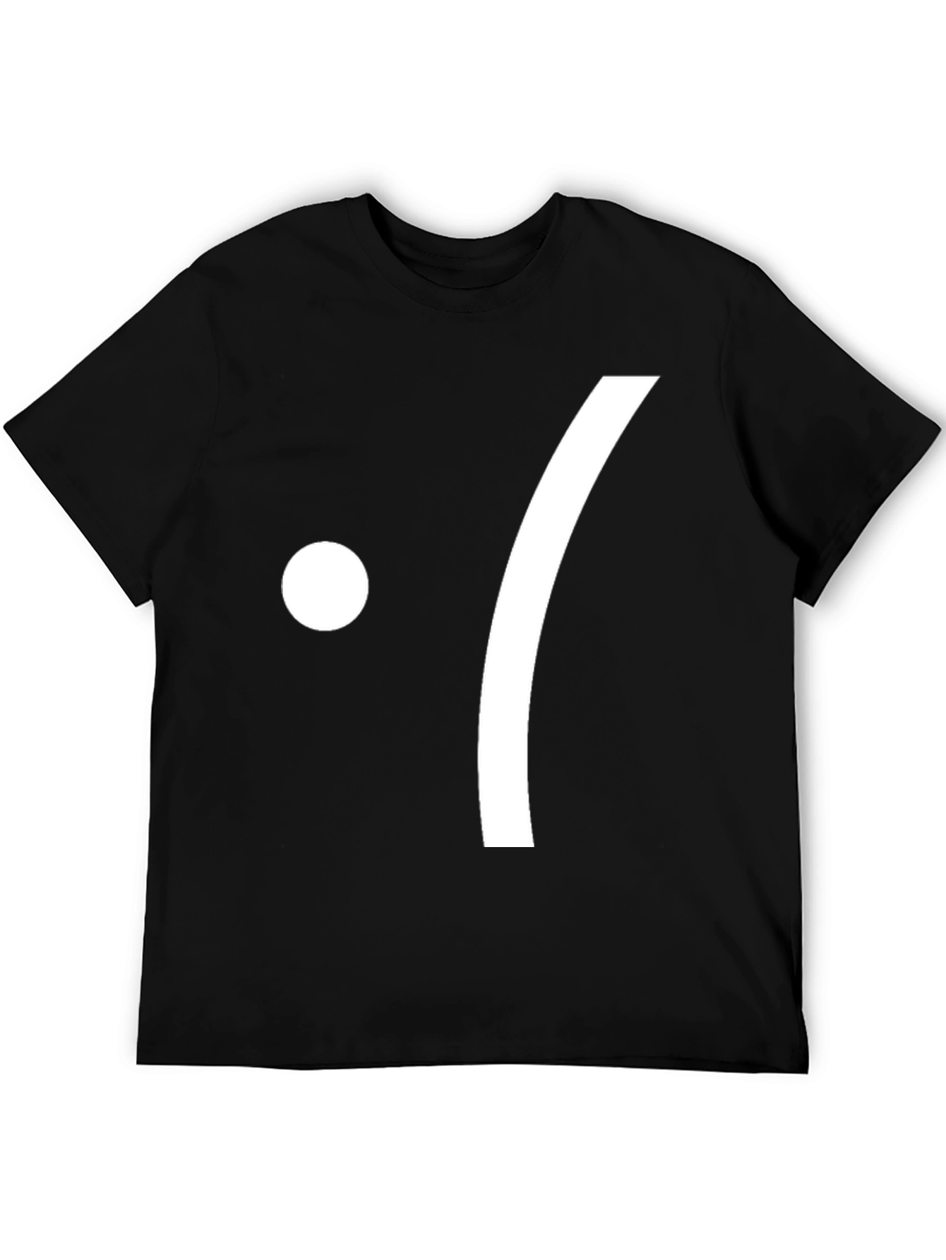 Minimalist Sad Face Black Tee