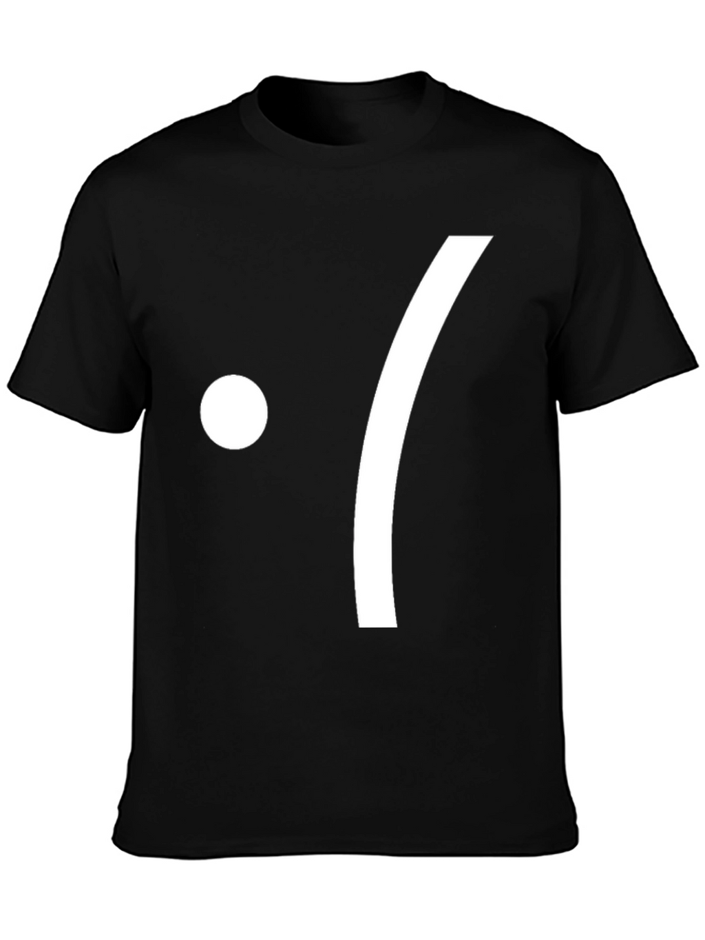 Minimalist Sad Face Black Tee