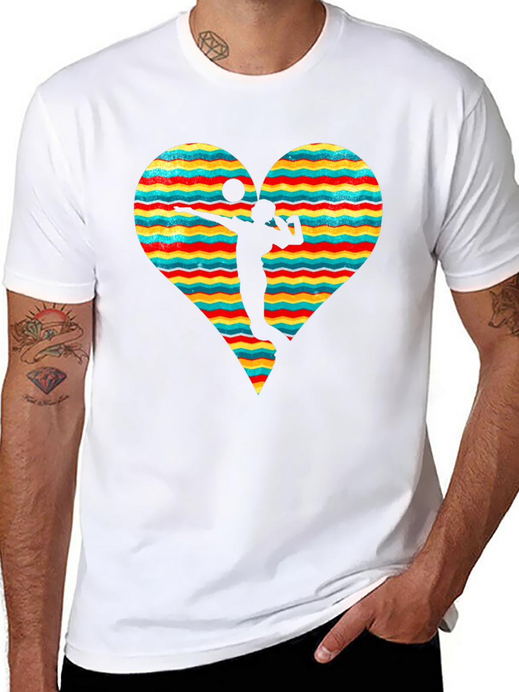 Volleyball Heart Graphic Tee - Stylish & Comfortable
