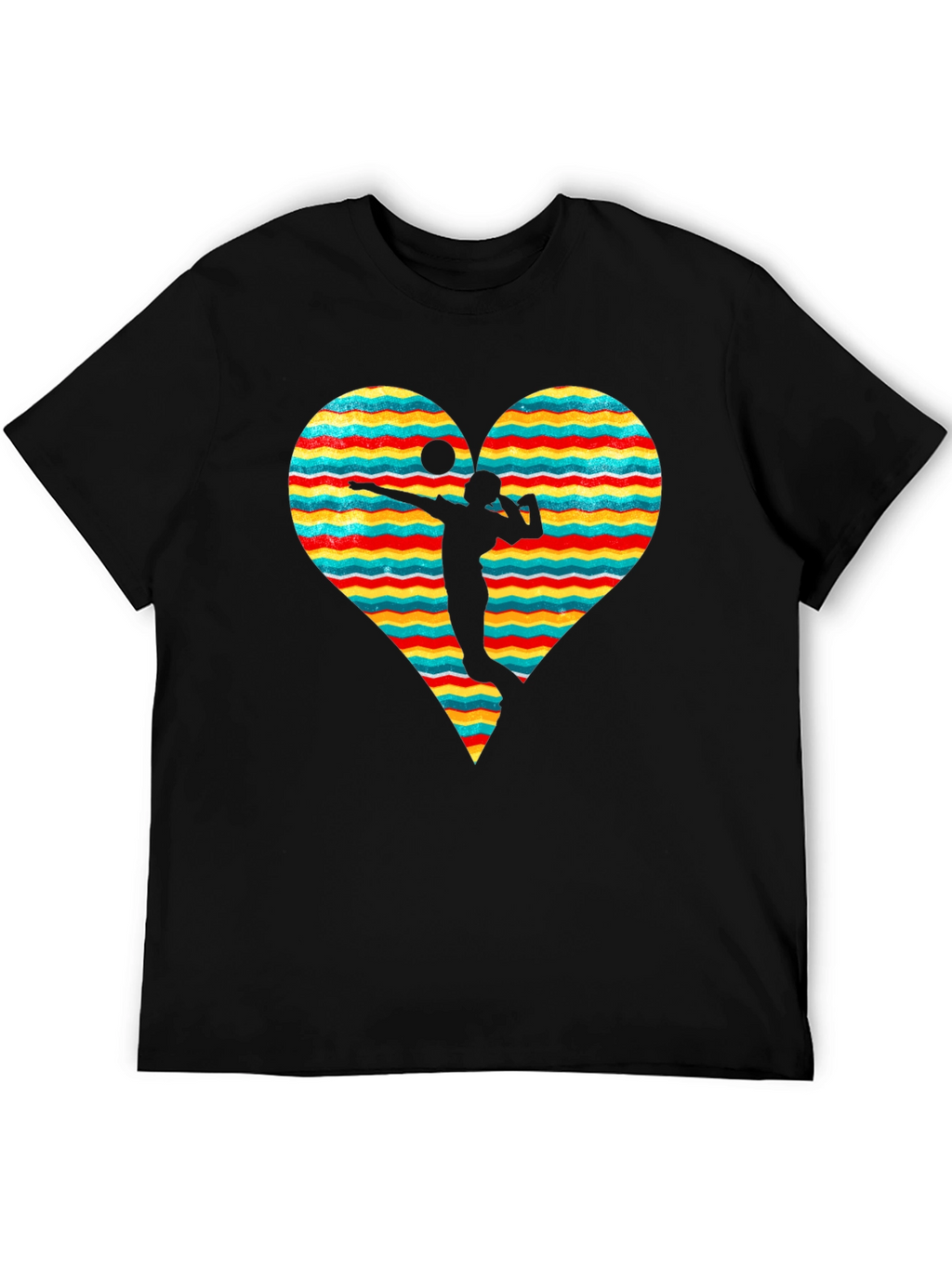 Volleyball Heart Graphic Tee - Stylish & Comfortable