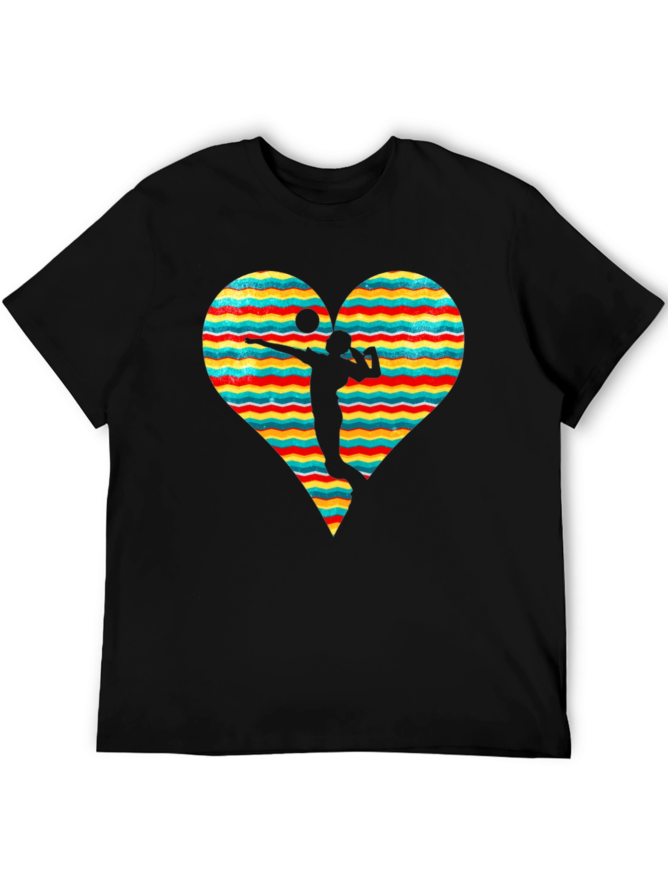 Volleyball Heart Graphic Tee - Stylish & Comfortable