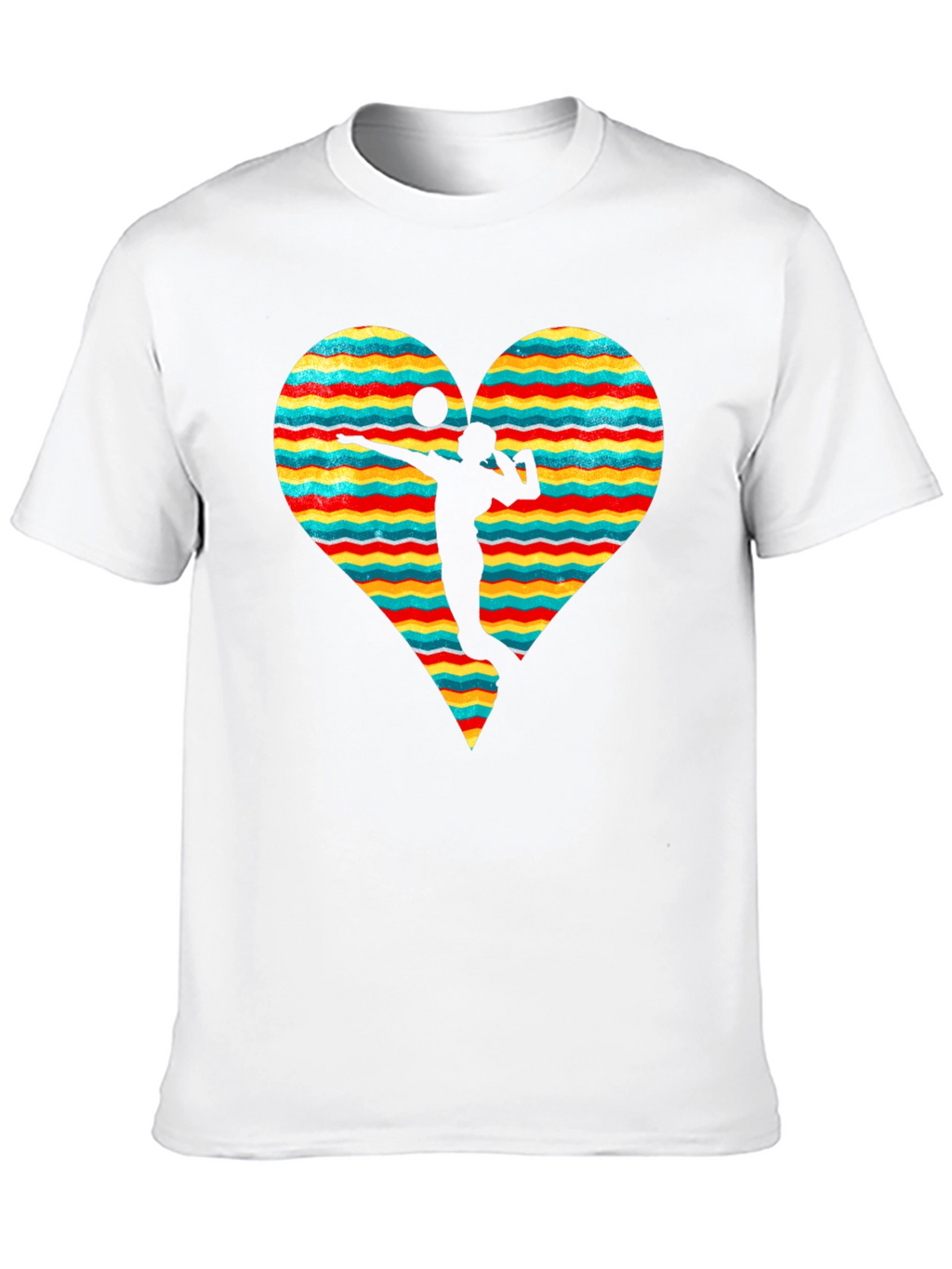 Volleyball Heart Graphic Tee - Stylish & Comfortable