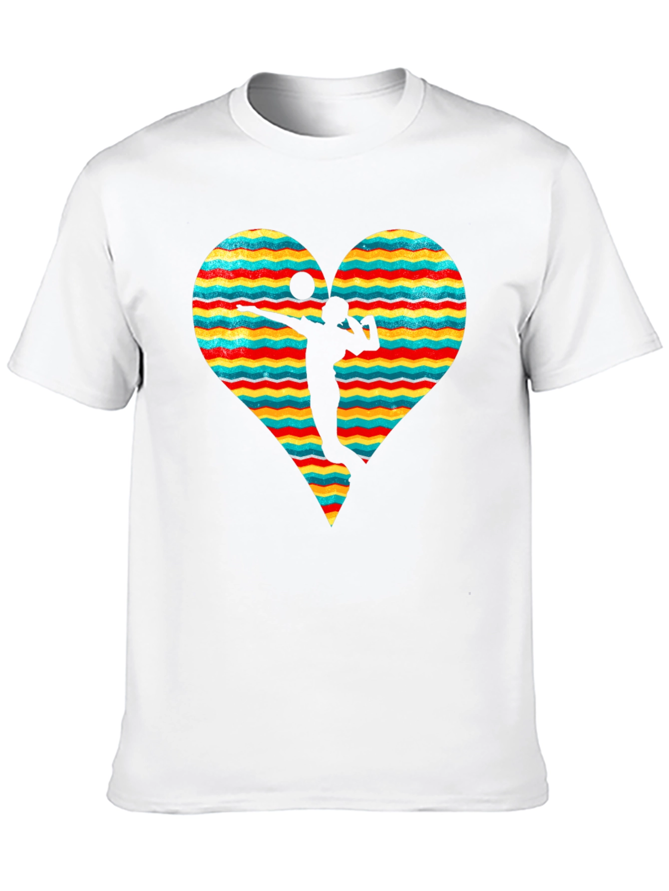 Volleyball Heart Graphic Tee - Stylish & Comfortable