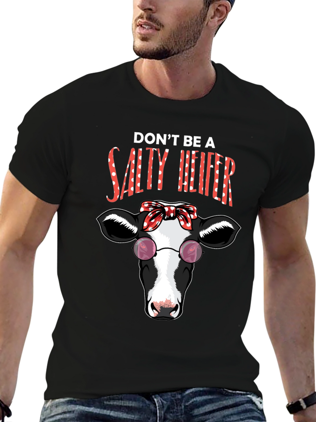 Salty Heifer T-Shirt - Funny Cow Graphic Tee