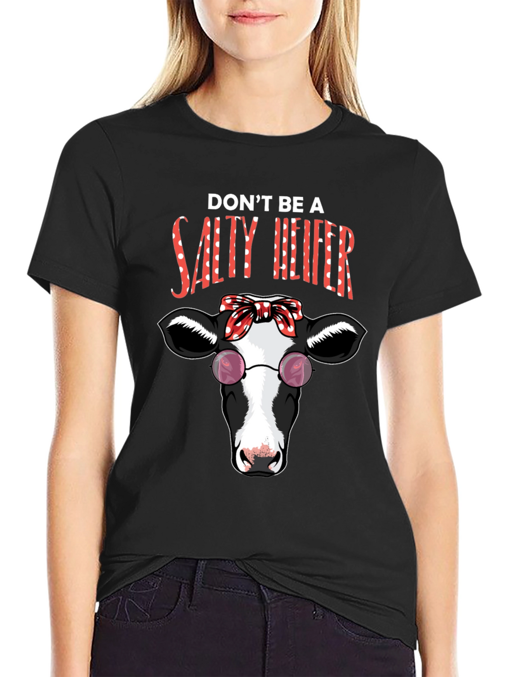 Salty Heifer T-Shirt - Funny Cow Graphic Tee