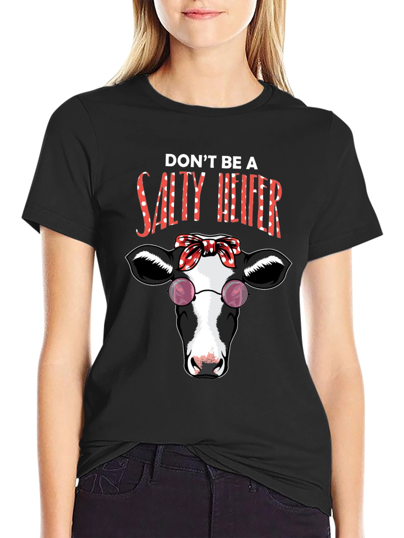 Salty Heifer T-Shirt - Funny Cow Graphic Tee