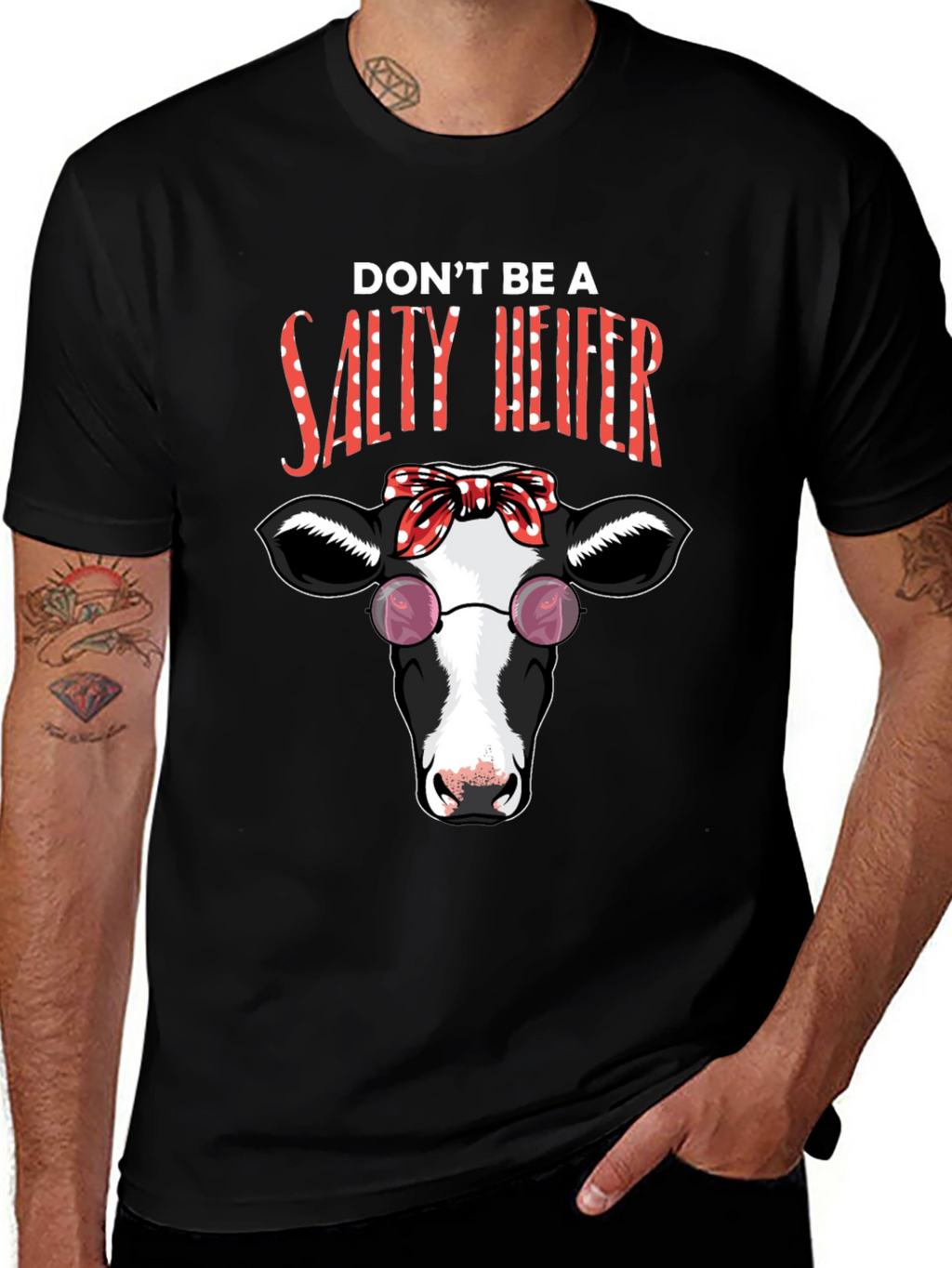 Salty Heifer T-Shirt - Funny Cow Graphic Tee